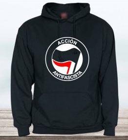 SUDADERA CON CAPUCHA ACCION ANTIFACISTA ADULTO UNISEX