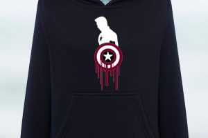 SUDADERA CON CAPUCHA CÁPITAN AMÉRICA