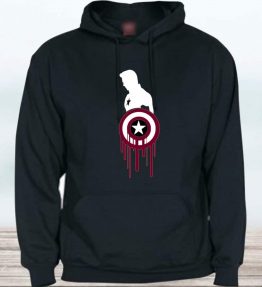 SUDADERA CON CAPUCHA CAPITÁN AMÉRICA ADULTO UNISEX