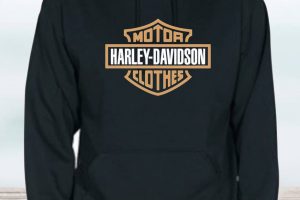 SUDADERA CON CAPUCHA HARLEY LOGO DOS COLORES ADULTO UNISEX