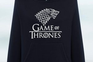 SUDADERA CON CAPUCHA JUEGO DE TRONOS LOGO