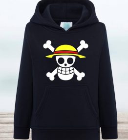 SUDADERA CON CAPUCHA ONE PIECE CALAVERA