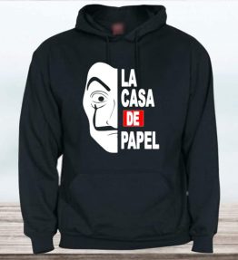 SUDADERA CON CAPUCHA CASA DE PAPEL ADULTO UNISEX