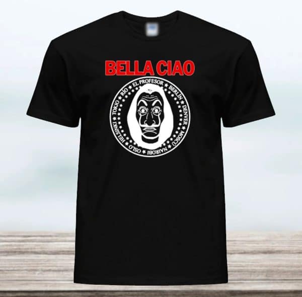CAMISETA CASA DE PAPEL BELLA CIAO UNISEX