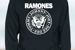 SUDADERA CON CAPUCHA RAMONES UNICOLOR ADULTO UNISEX